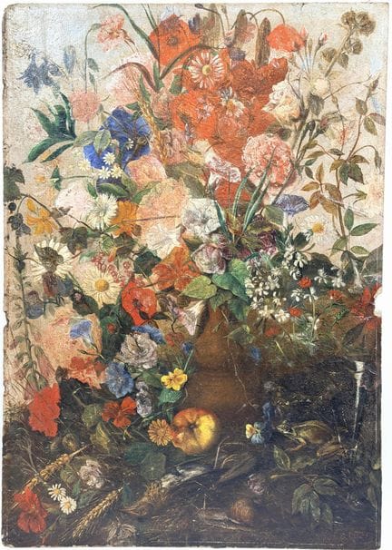 Late 19th-century French school
Rich floral compos