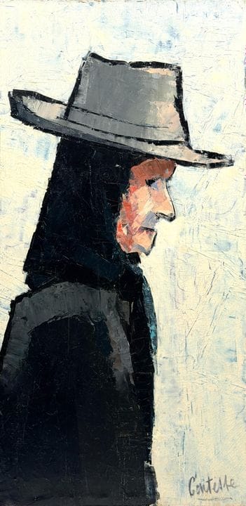Serge CONTESSE (1925-2003). 
Figura di profilo con