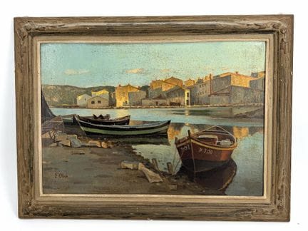 François OLIVI (1885-1952).
Les Martigues. 
Olio s