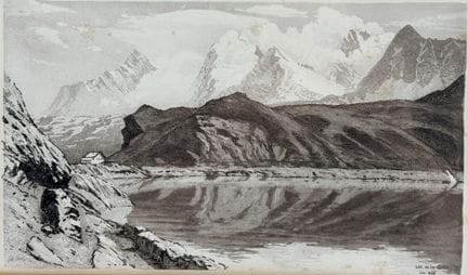 Joanny DREVET (1889-1969). 
Il lago della Girotte.