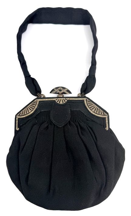 Borsa da ballo in stile Art Déco, bottone a pressi