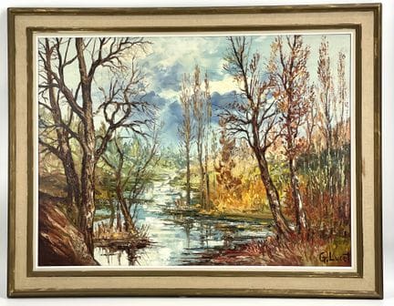 Georges LUCET (1933). 
Fiume nel sottobosco in aut