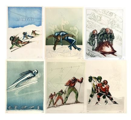 Alain BAR (1947).(6). 
Serie di 6 stampe dedicate 