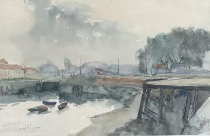 Fernand HERBO (1905-1995)
Canale ad Amsterdam.
Acq
