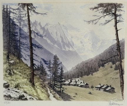 Joanny DREVET (1889-1969). 
Passo e villaggio dei 