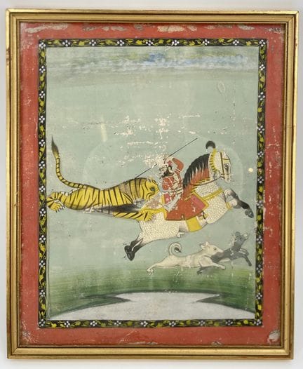 INDIA. 
Tiger Hunt on Horseback.
Painting on paper