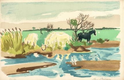 Yves BRAYER (1907-1990). 
I cavalli della Camargue