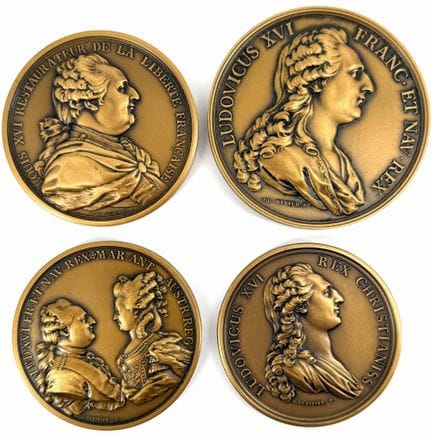 [MEDAGLIA].
Set di 4 medaglie di F. du Vivier raff