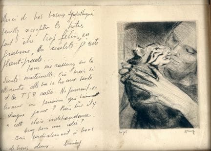 Jean VINAY (1907-1978).
Tarjeta de felicitación co