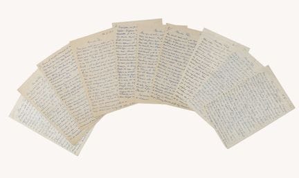 Raccolta di circa 10 lettere manoscritte inviate d