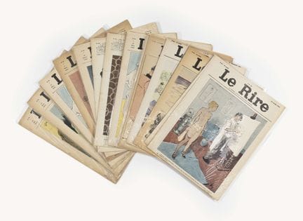 Environ 18 couvertures du journal « Le Rire » entr