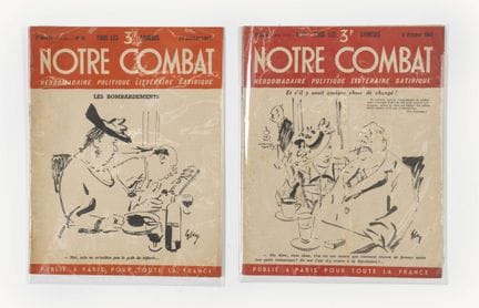 NOTRE COMBAT. 2 exemplaires de la revue bimensuell