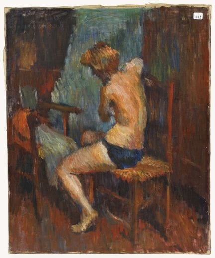 Théodore VAN ELSEN (1896–1961) Female Nude. Oil on