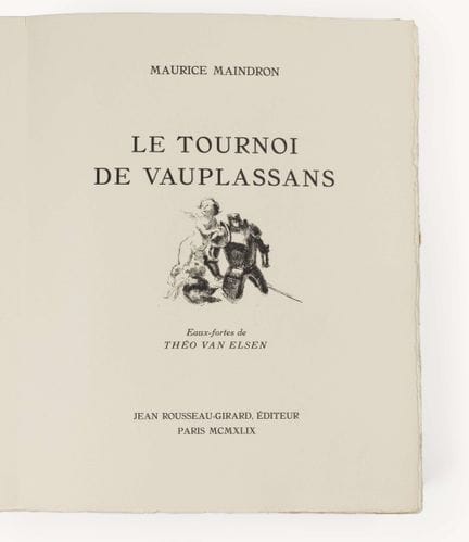 MAINDRON (Maurice). Le Tournoi de Vauplassans, Par