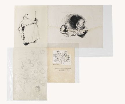 Théodore VAN ELSEN (1896-1961) Serie di 5 disegni,