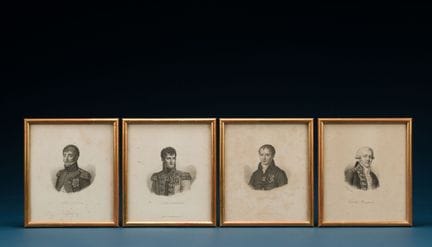 Set of four black-and-white engravings 
- Charles 