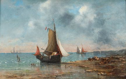 V. PHILIPSEN
"Fishermen on the Shore"
Oil on canva