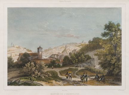 "Montée de l'Observance, Lyon"
Color engraving
Vie