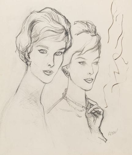 René BOUET-WILLAUMEZ (1900–1979)
"Women's Faces" a