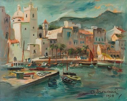 阿曼德·德鲁安（1898-1978）
《北非港口》
布面油画，右下角签名并标注1964年。
64 x