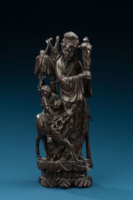 China, 19th century
Wooden figure depicting Zhoula