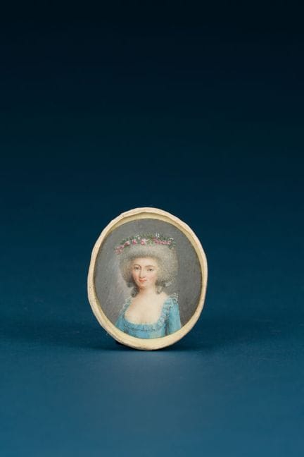 French School, late 18th century 
"Woman in a Blue
