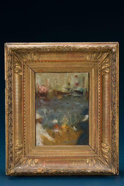雅克·巴托利（1920-1995）
《小港口》
布面油画，右下角有签名
28 x 22 厘米。