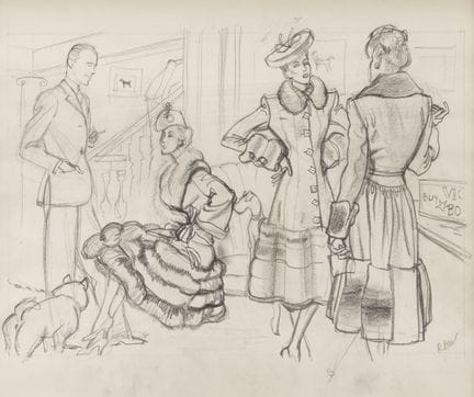 René BOUET-WILLAUMEZ (1900–1979)
"Interior Scene" 