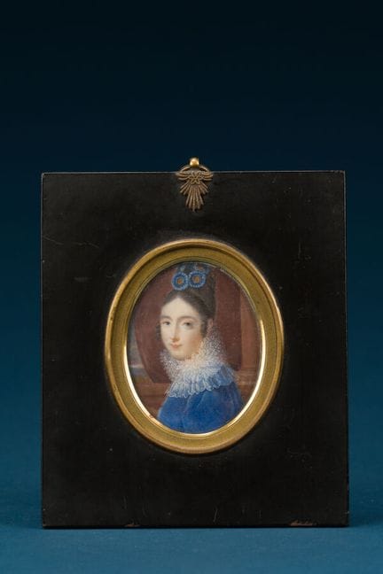 French School, ca. 1830
"Woman in a Blue Dress"
Ov
