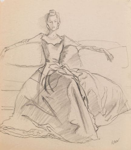 René BOUET-WILLAUMEZ (1900–1979)
"Woman on the Sof