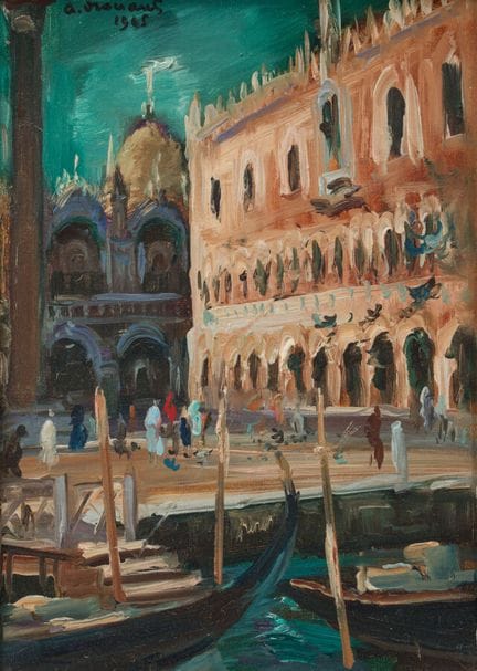 阿曼德·德鲁安（1898-1978）
《总督宫》
布面油画，左上角签名并标注1965年
32 x 2