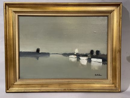 Pierre DOUTRELEAU (1938)
«Canal en Arles (?)»
Óleo