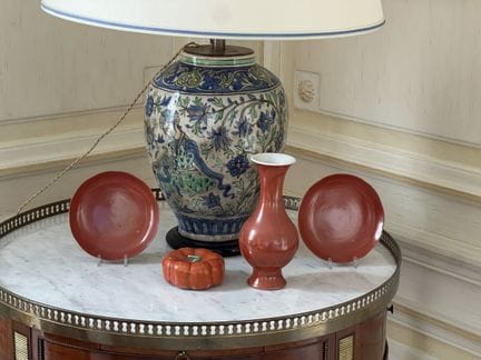 CHINA, 20th century 
Red-glazed porcelain vase, pa