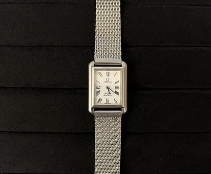 OMEGA
Women's "De Ville Quartz" watch in silver pl