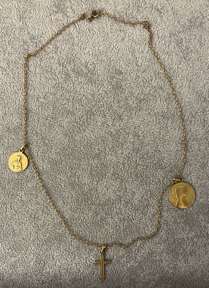 CADENA DE BAUTIZO de oro amarillo de 750 milésimas