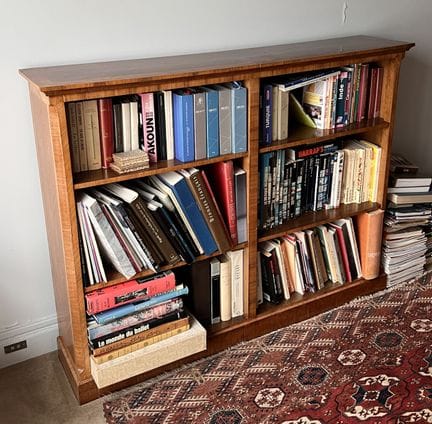 LIBRERIA BASSA a 6 ripiani in legno impiallacciato