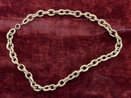 COLLAR de oro amarillo de 750°° con eslabones huec