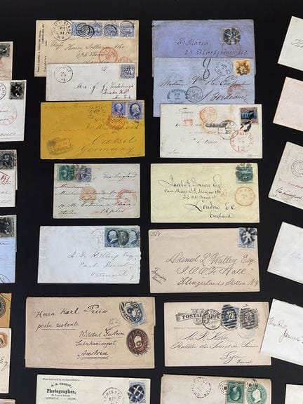 ETATS-UNIS - LETTRES - 1869/70.  
ENSEMBLE de 27 l