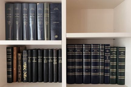 BIBLIOTHÈQUE d'ouvrages brochés et reliés du XXème