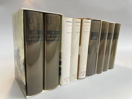 BIBLIOTHEQUE DE LA PLEIADE
ENSEMBLE DE NEUF OUVRAG