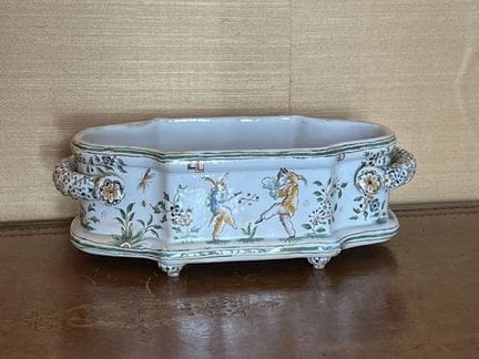 SMALL PLANTER made of Moustiers earthenware with a