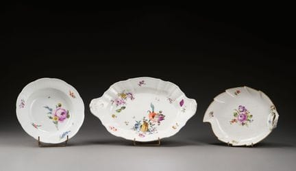 Allemagne Meissen et Arlin
Un plat ovale à aile va