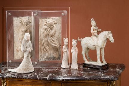 Chine, époque Tang (618-907)
Deux elements de bas-