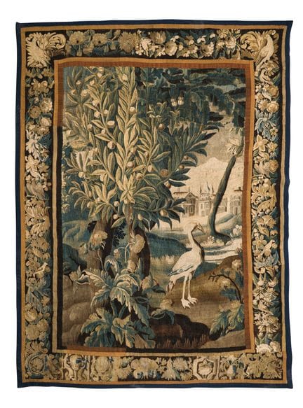 AUBUSSON
Arazzo con motivi vegetali in lana e seta