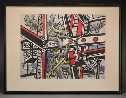 Fernand LEGER (1881-1955)
Les ouvriers 
Lithograph