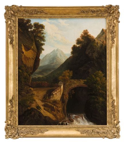 SCUOLA TEDESCA del XIX secolo
Paesaggio di montagn