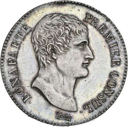 CONSULAT (1799-1804)
5 francs Bonaparte, Premier c