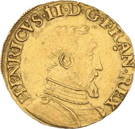 HENRI II (1547-1559)
Henri d'or, 1er type. 1558. R