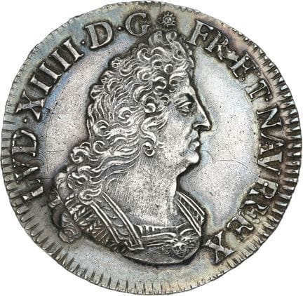 LOUIS XIV (1643-1715)
Écu aux trois couronnes. 171