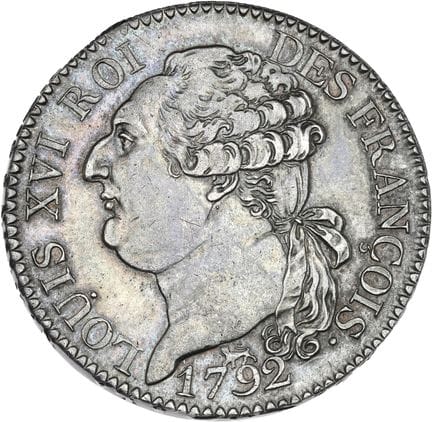 LOUIS XVI (1774-1793)
Écu aux rameaux d'olivier. 1